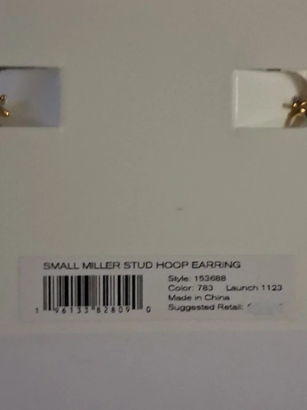 Small Icon Pavé Hoop Earrings -gently used in great condition